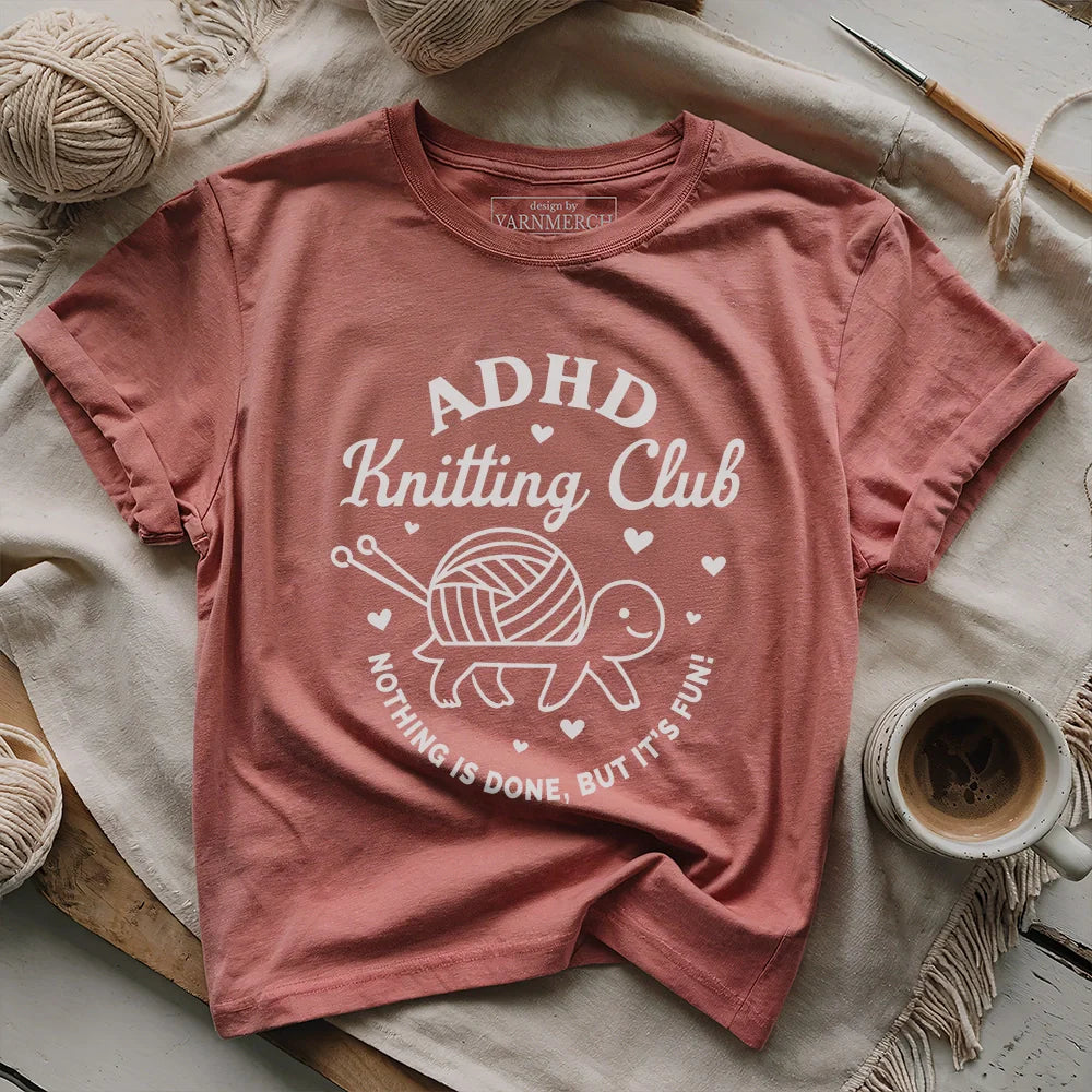 ADHDKnittingClubT shirt heathermauve