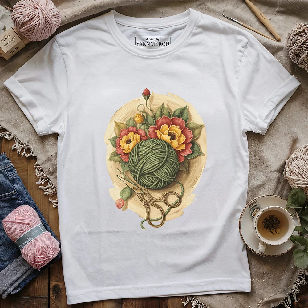 BotanicalStitchT shirt white