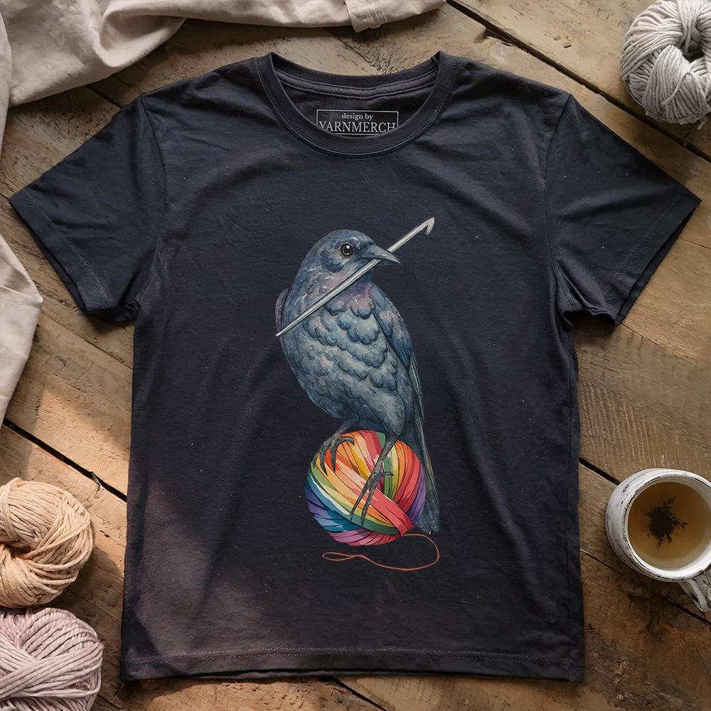 CrochetCrowT shirt darkgreyheather