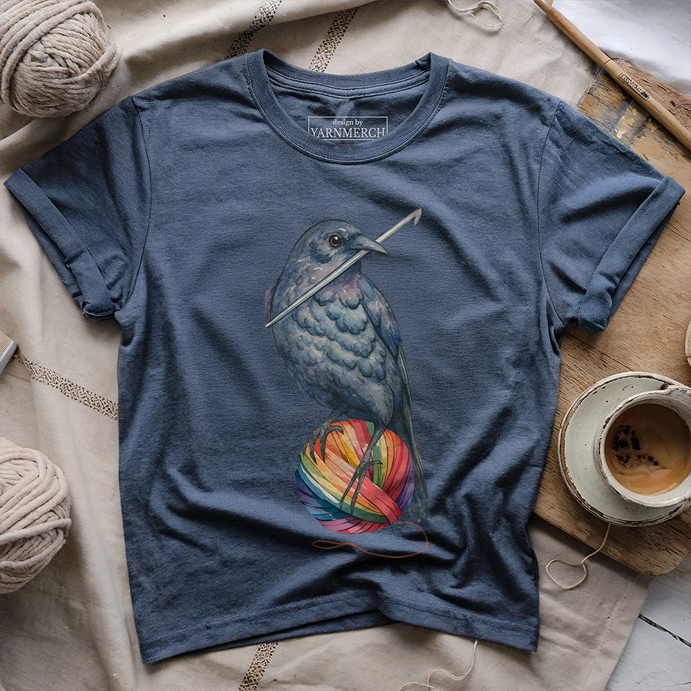 CrochetCrowT shirt heathernavy