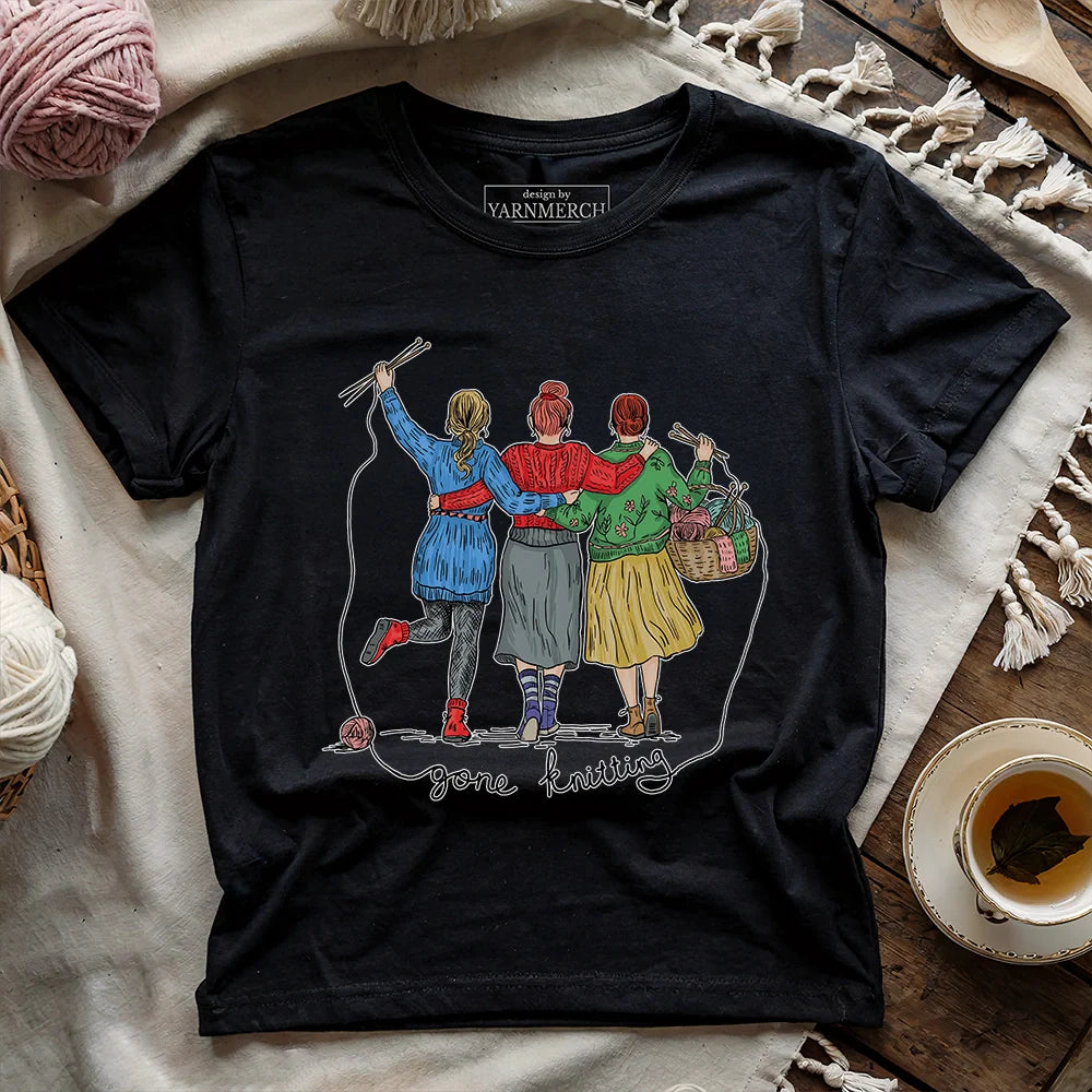 GirlsGoneKnittingT shirt black