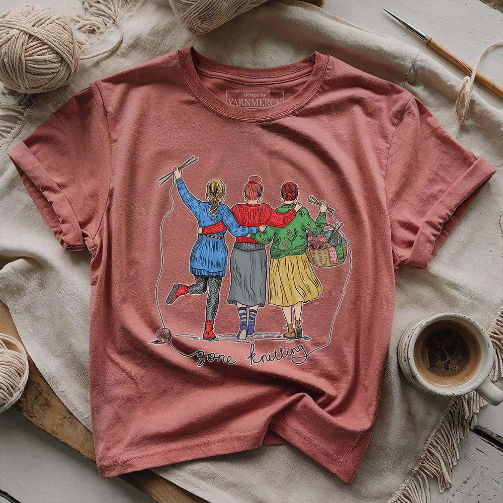 GirlsGoneKnittingT shirt heathermauve