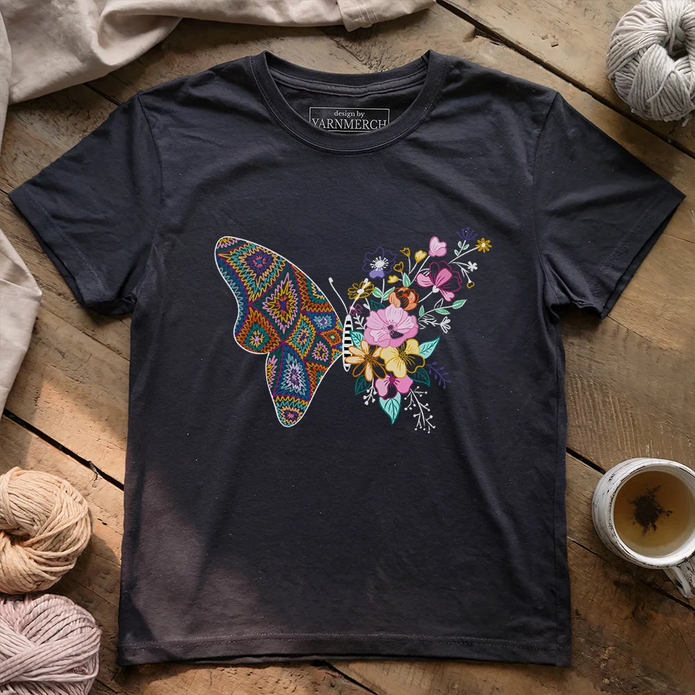 GrannyButterflyT shirt darkgreyheather