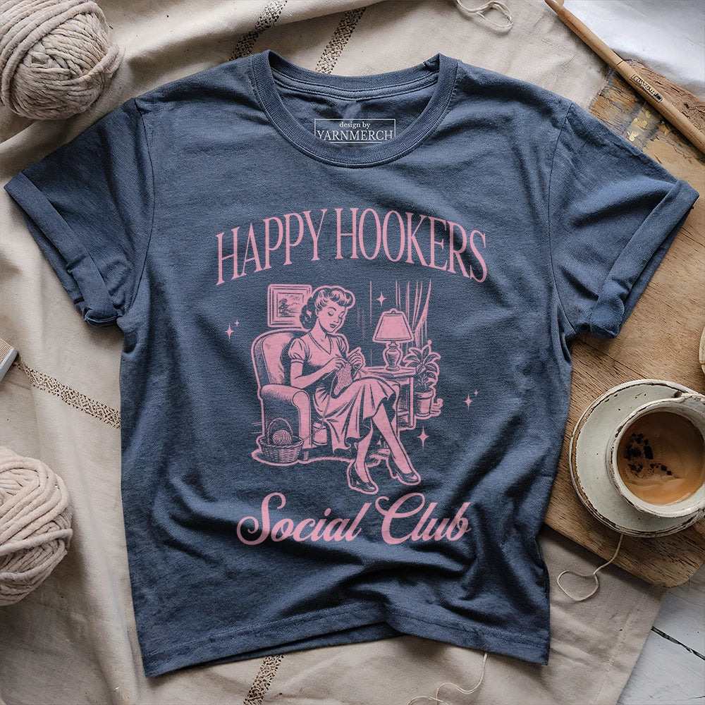 Happy_Hooker_Club_T shirt_ _heather_navy