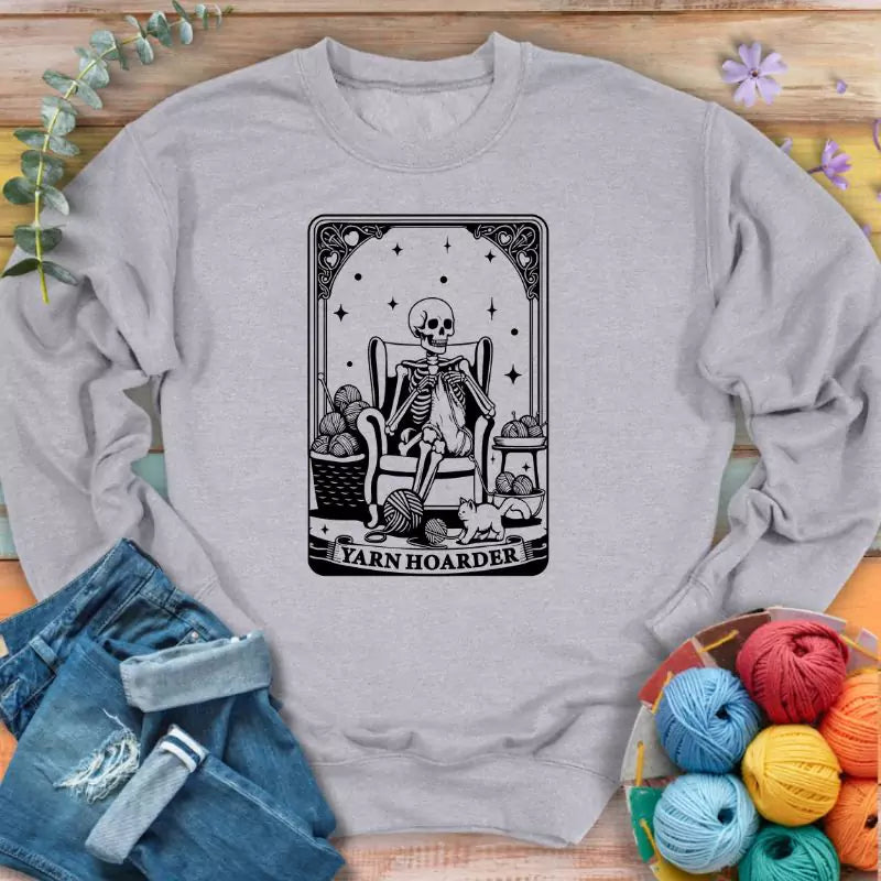 Hoardertarotcardsweatshirtsportgrey