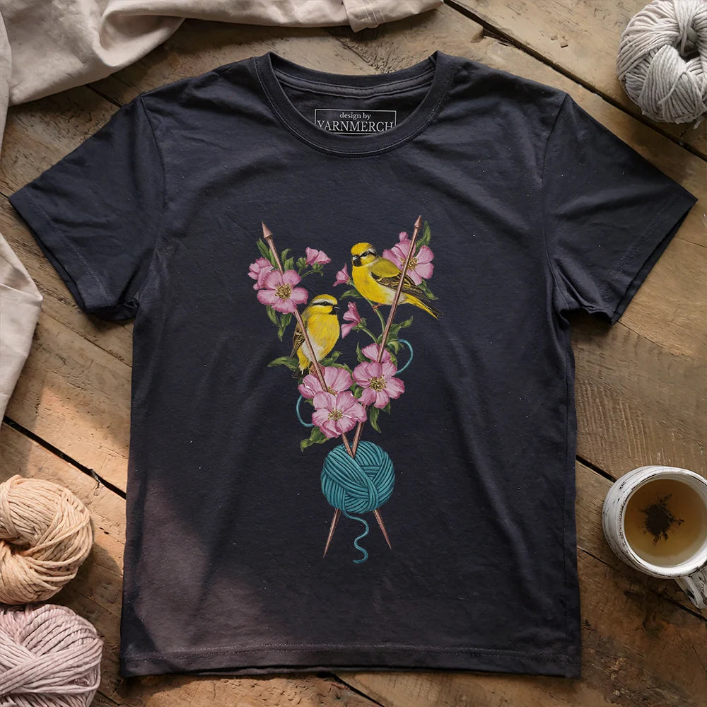 KnittingWarblersT shirt darkgreyheather