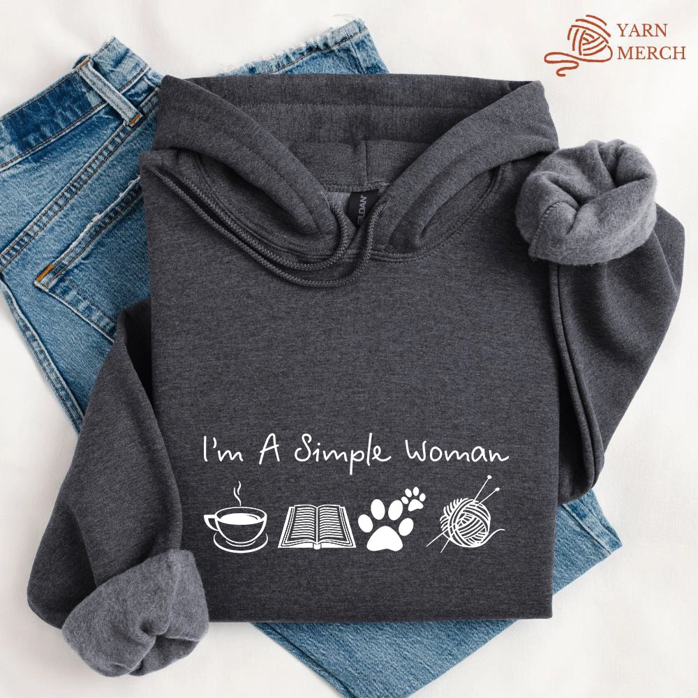 SimpleWomanHoodie darkheather