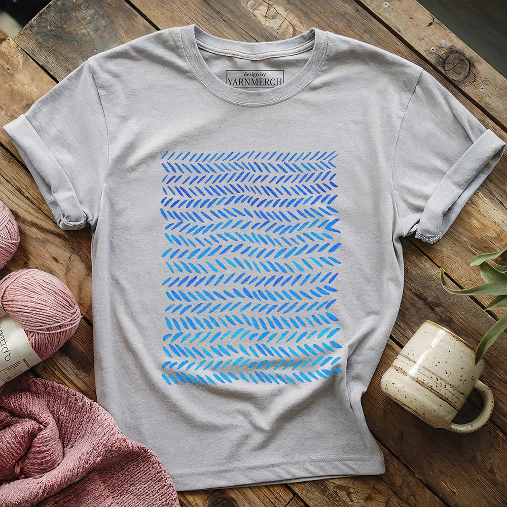 WatercolorknittingpatternT shirt athleticheather