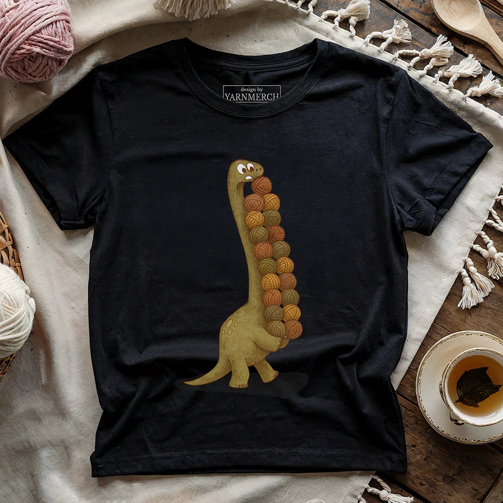 YarnosaurusRexT shirt black