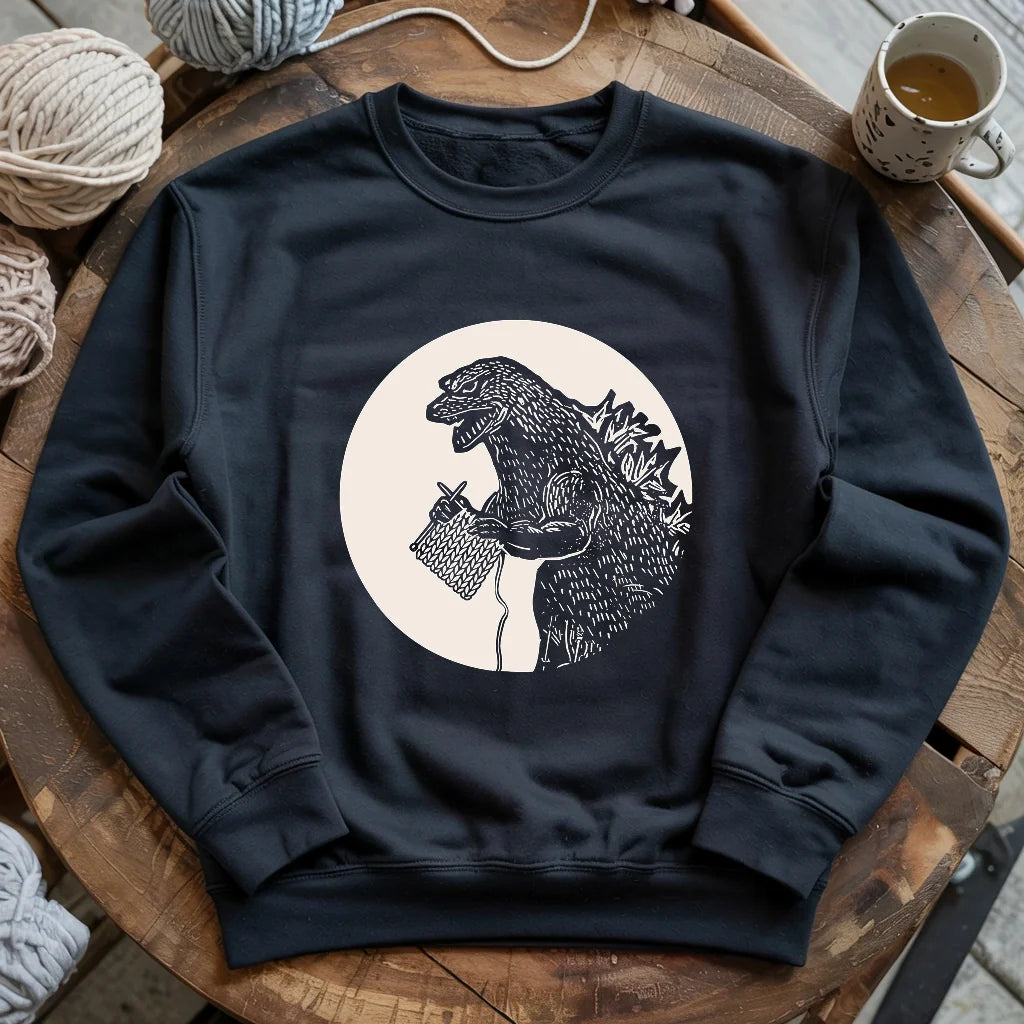 black KnitzillaSweatshirt