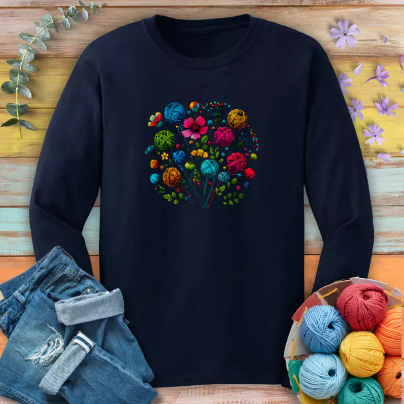 blooming yarn long sleeve navy