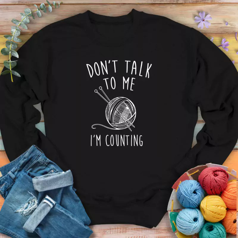 dont talk sweatshirt black