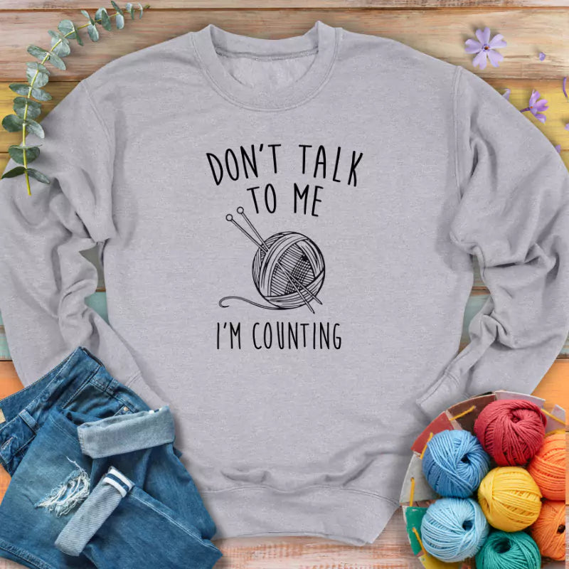 dont talk sweatshirt sport grey