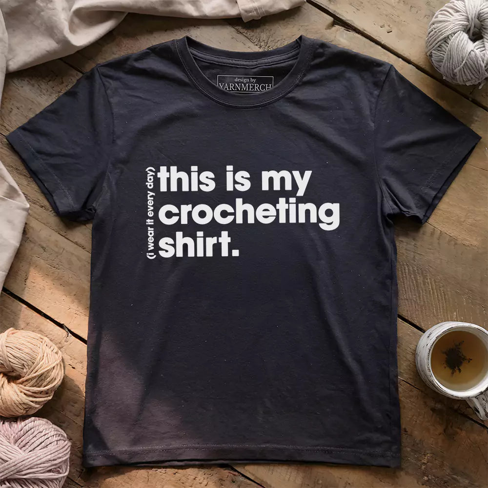 everyday crocheting t shirt dark grey heather