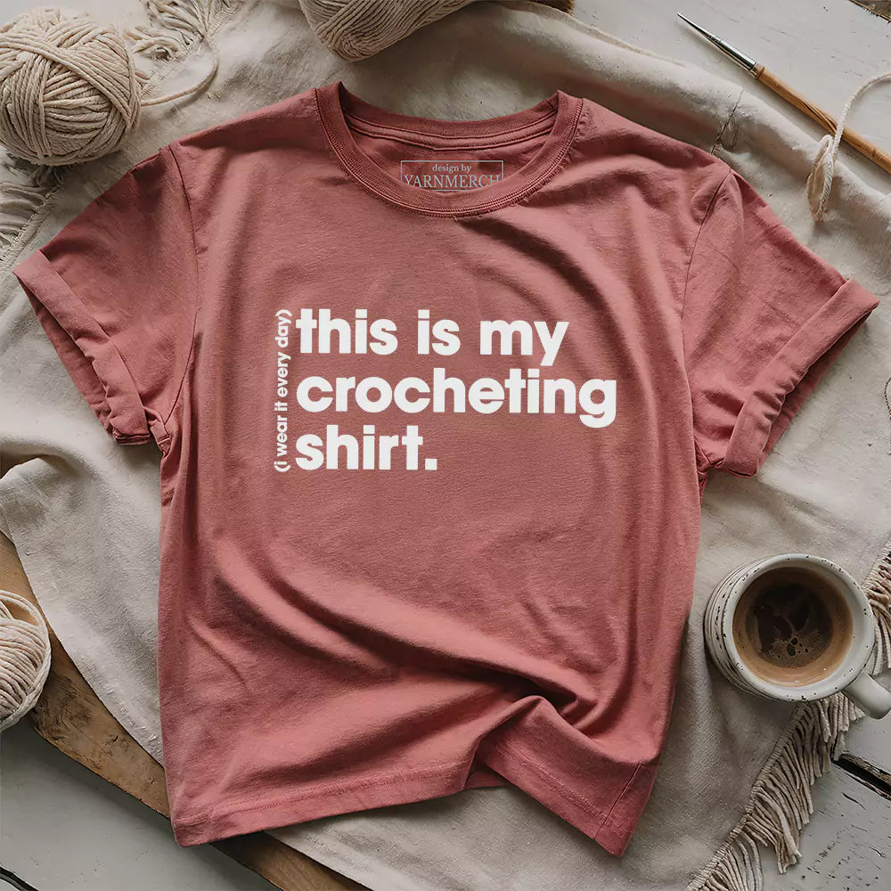everyday crocheting t shirt heather mauve