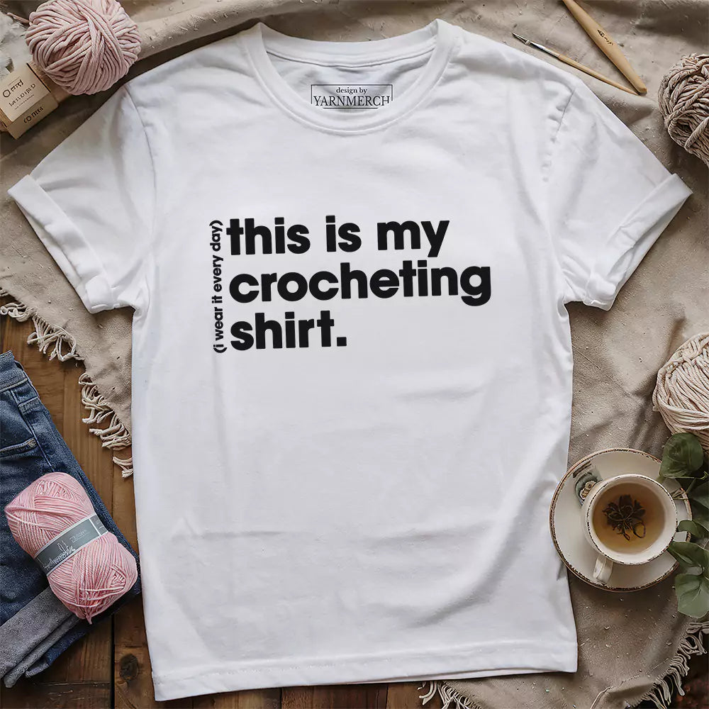 everyday crocheting t shirt white