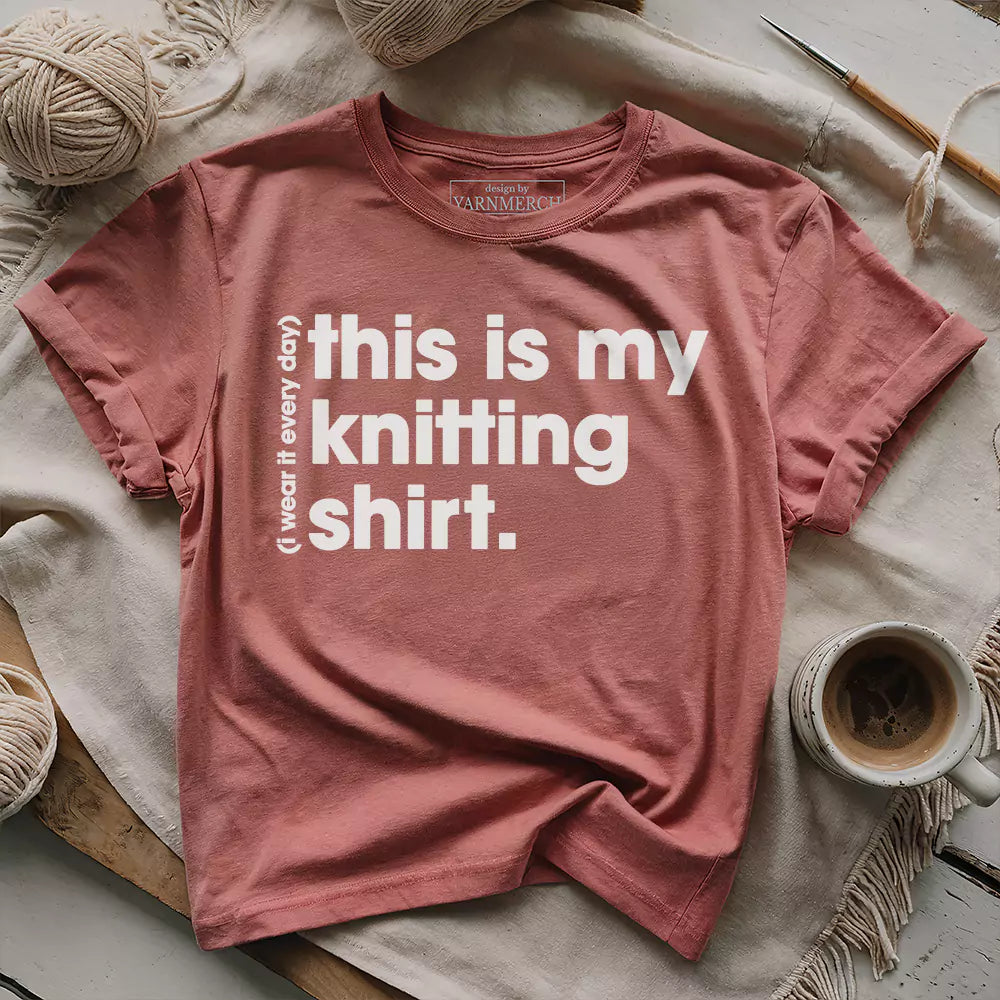 everyday knitting t shirt heather mauve