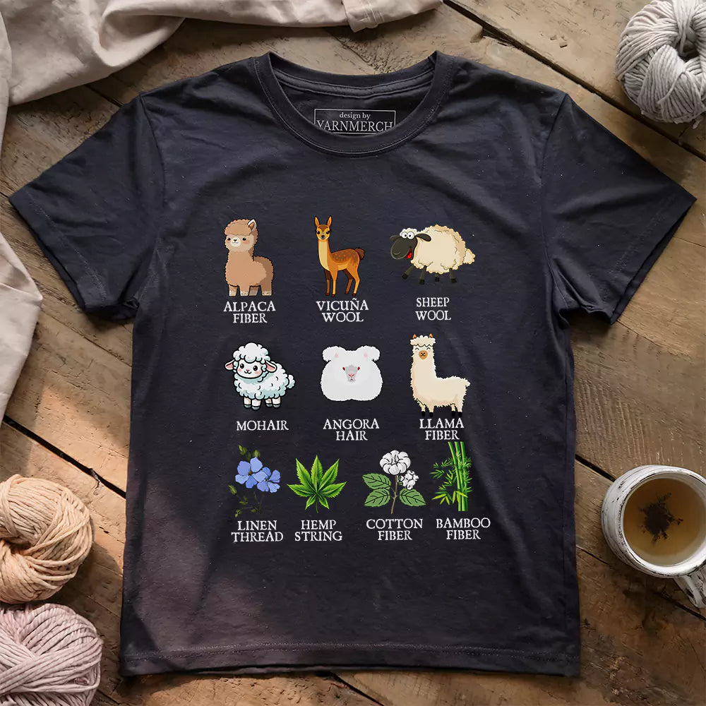 flora fauna fiber t shirt dark grey heather