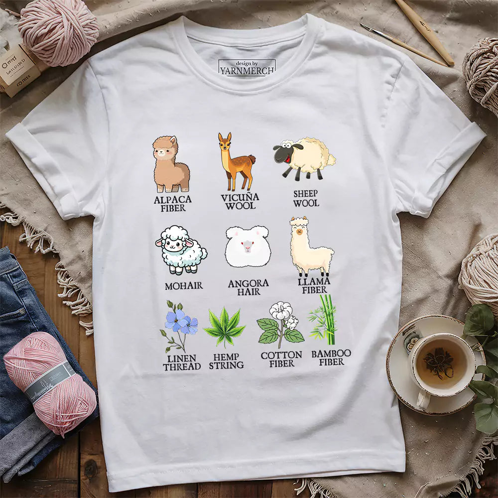 flora fauna fiber t shirt white