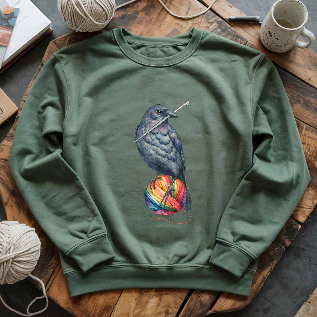 forest CrochetCrowSweatshirt