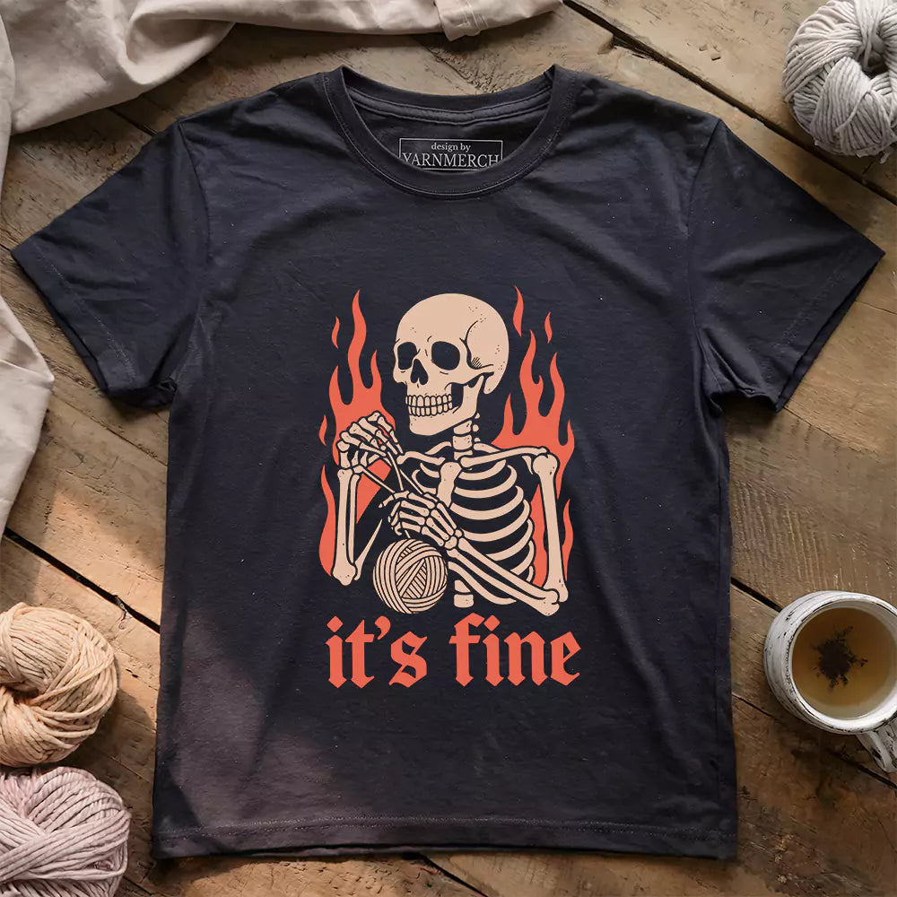 frogging in flame t shirt dark grey heather