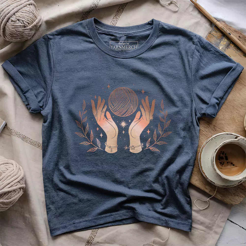 glowstitch t shirt heather navy