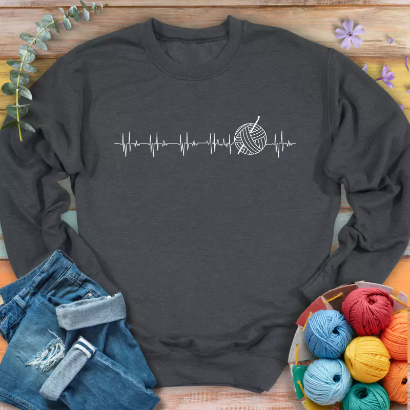 heartbeat sweatshirt dark heather
