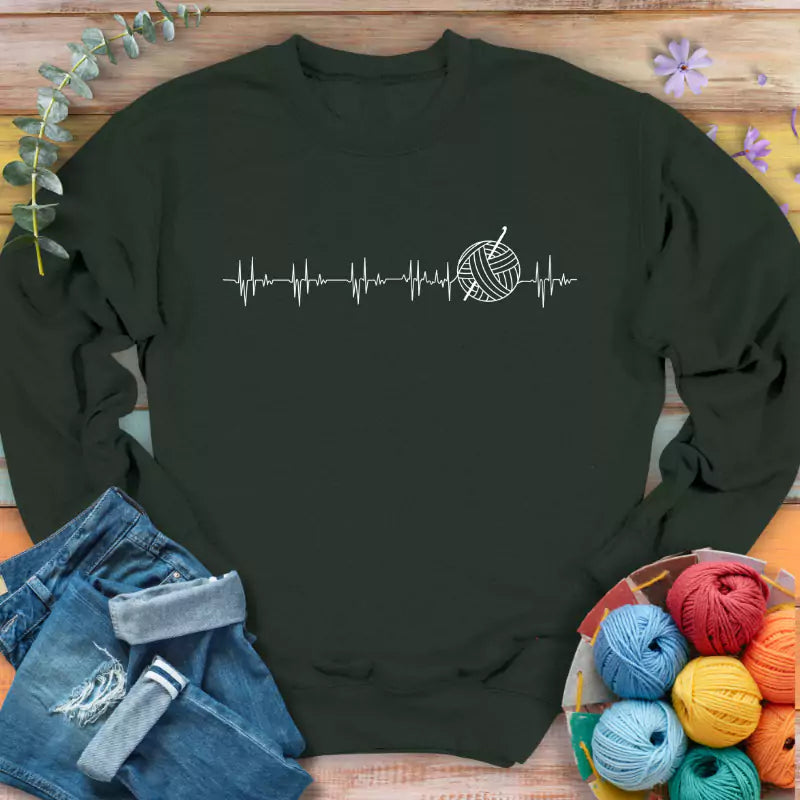 heartbeat sweatshirt forest