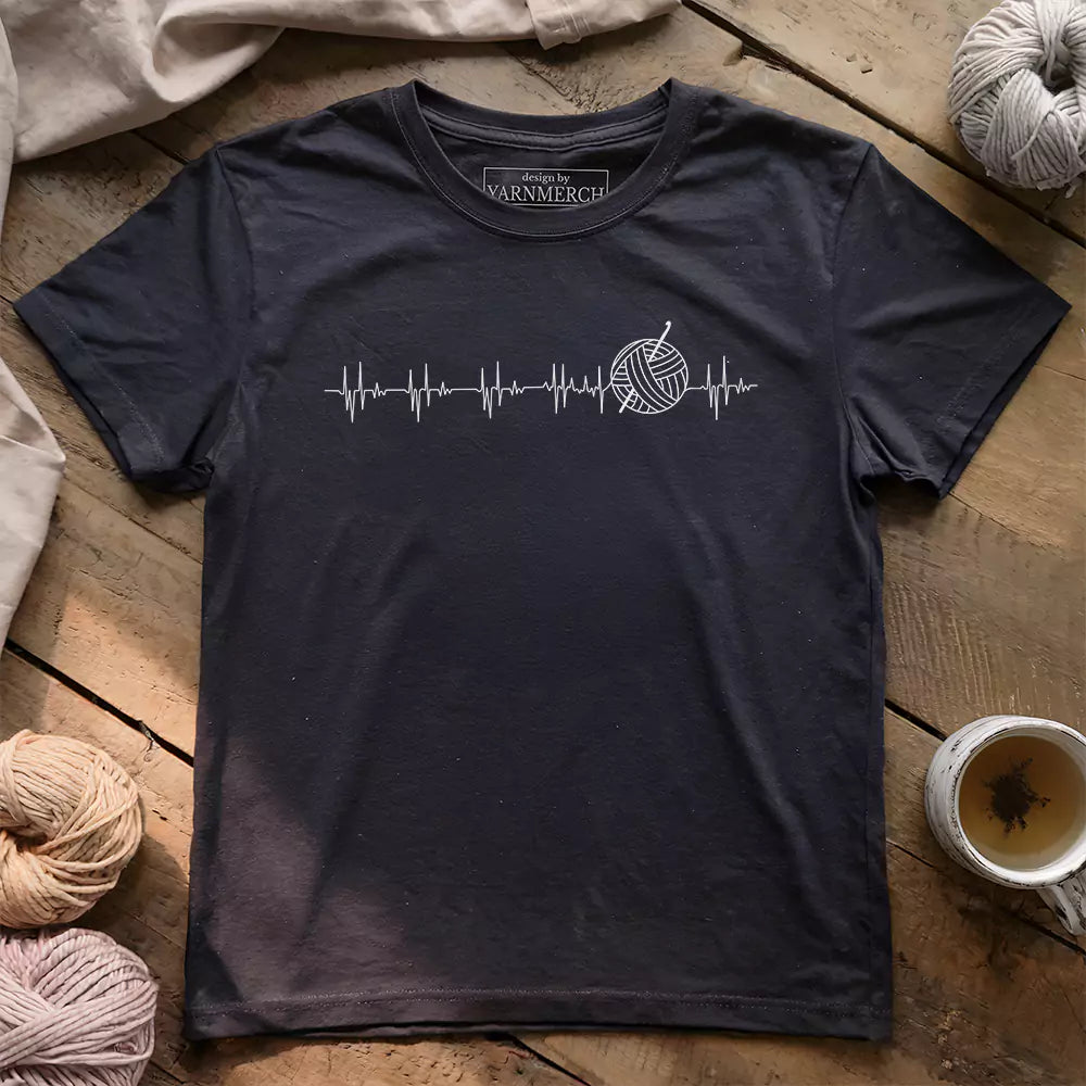 heartbeat t shirt dark grey heather