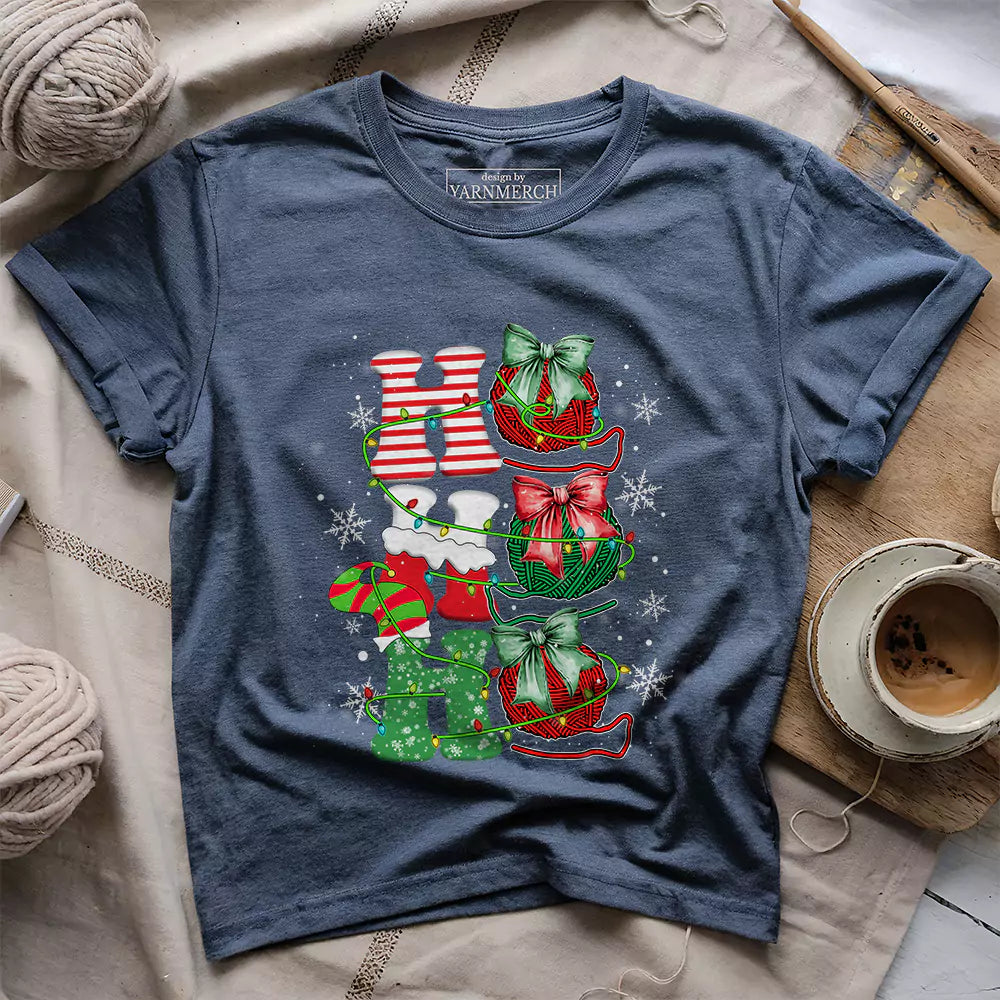 ho ho ho t shirt heather navy