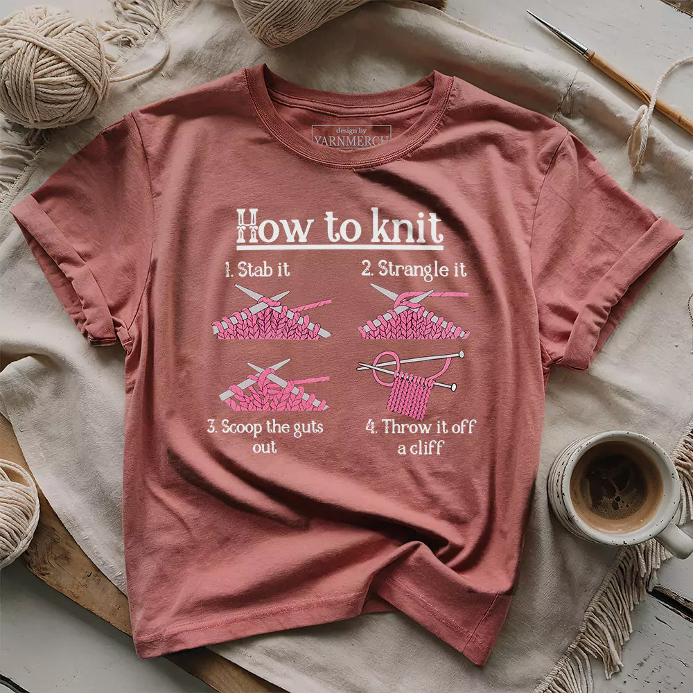 how to knit t shirt heather mauve