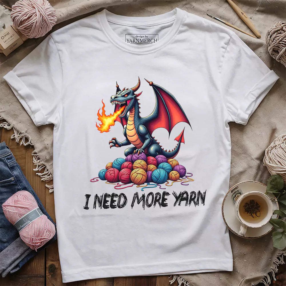 i need more yarn t shirt white