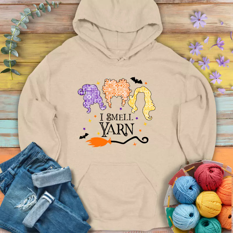 i smell yarn hoodie sand