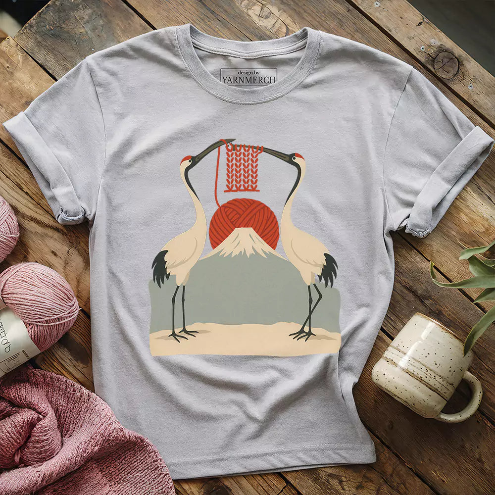 knitting sun t shirt athletic heather