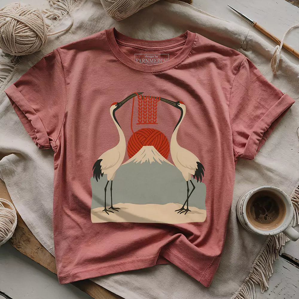 knitting sun t shirt heather mauve