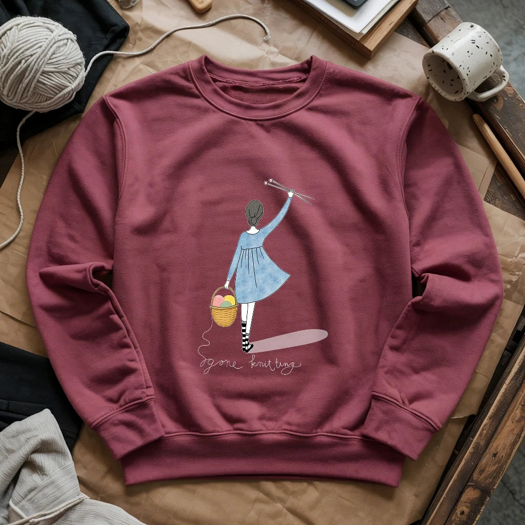 maroon GoneKnittingSweatshirt