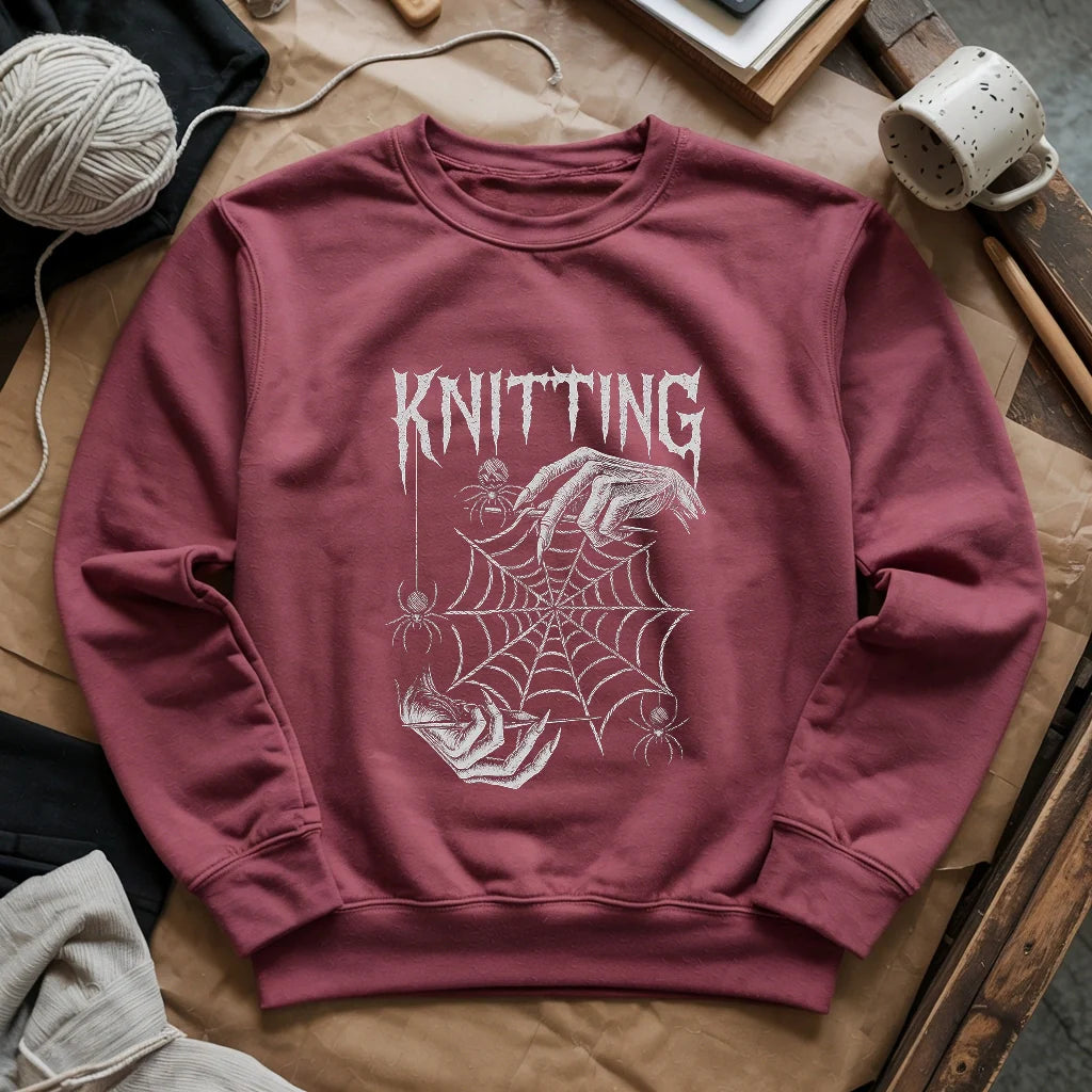 maroon GothicKnitterSweatshirt