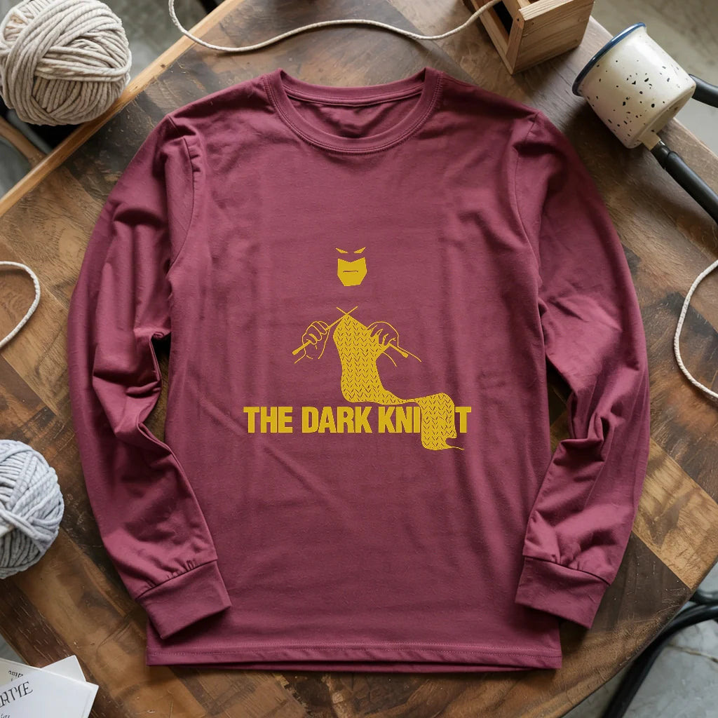 maroon TheDarkKnitLongSleeveT shirt