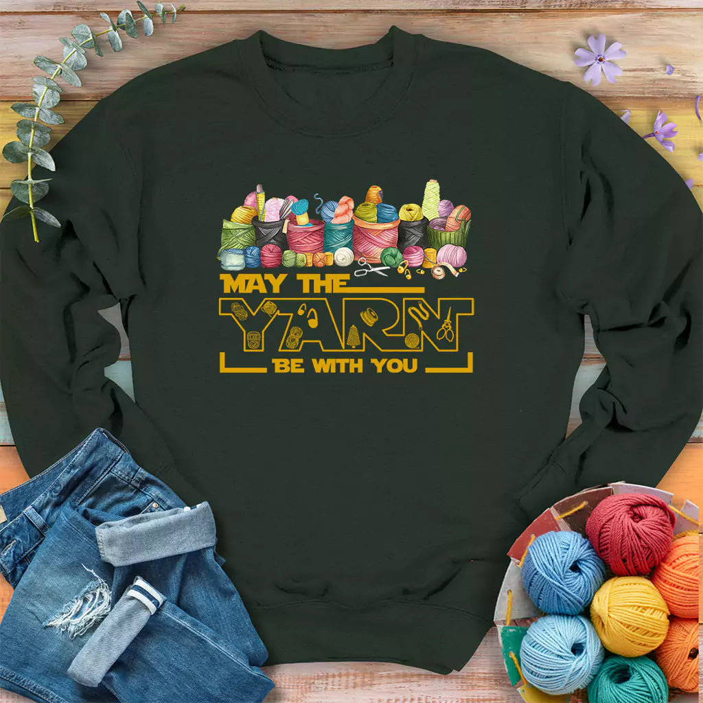 may the yarn be with you forest green_3141bf3c 29b2 4c43 ae83 797f620614f6