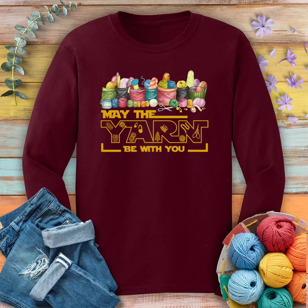 may the yarn be with you maroon