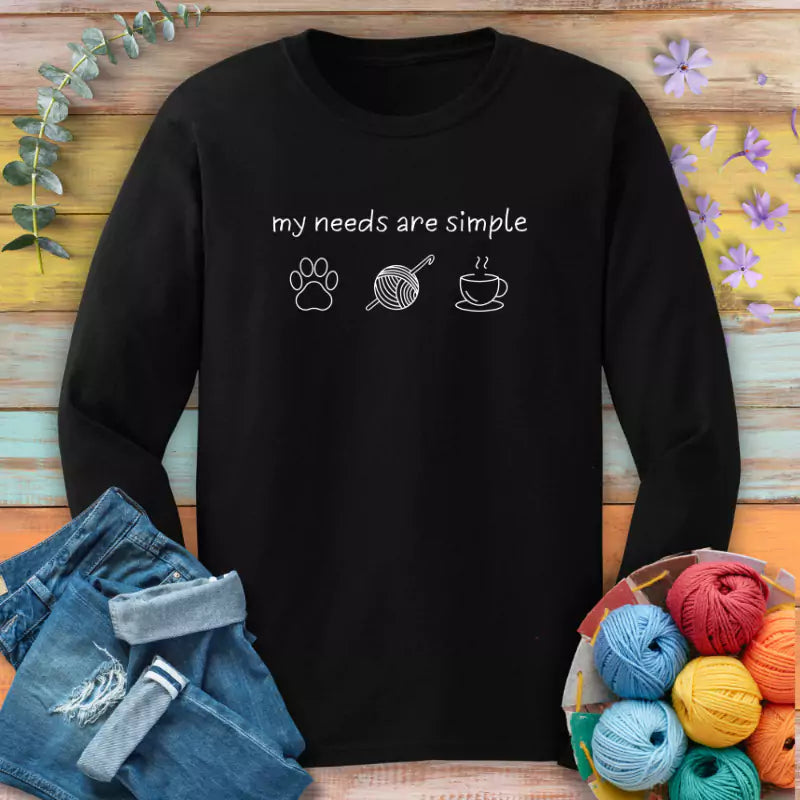 my needs are simple long sleeve black