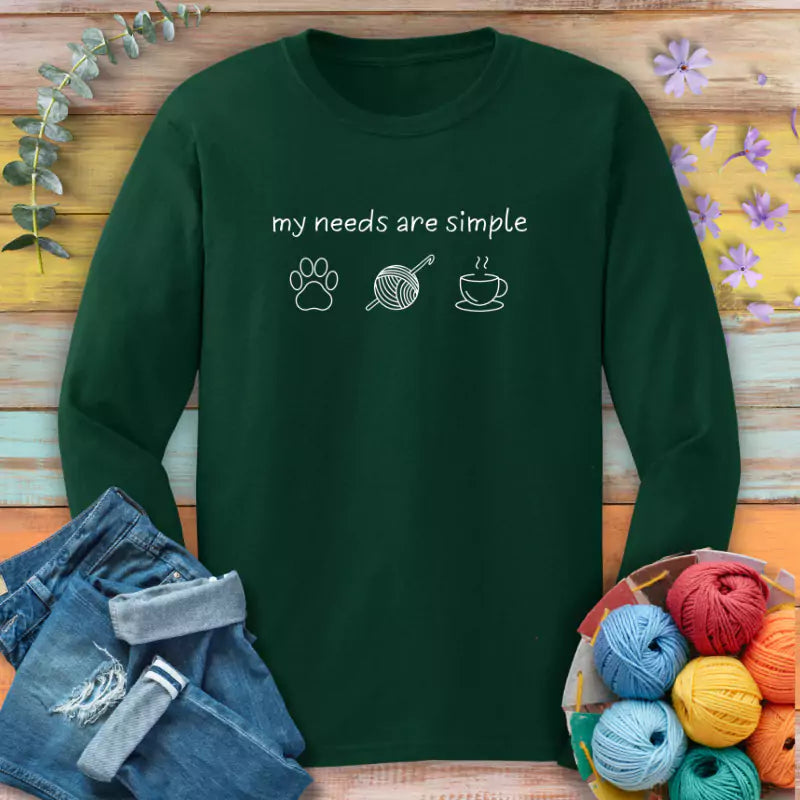 my needs are simple long sleeve forest