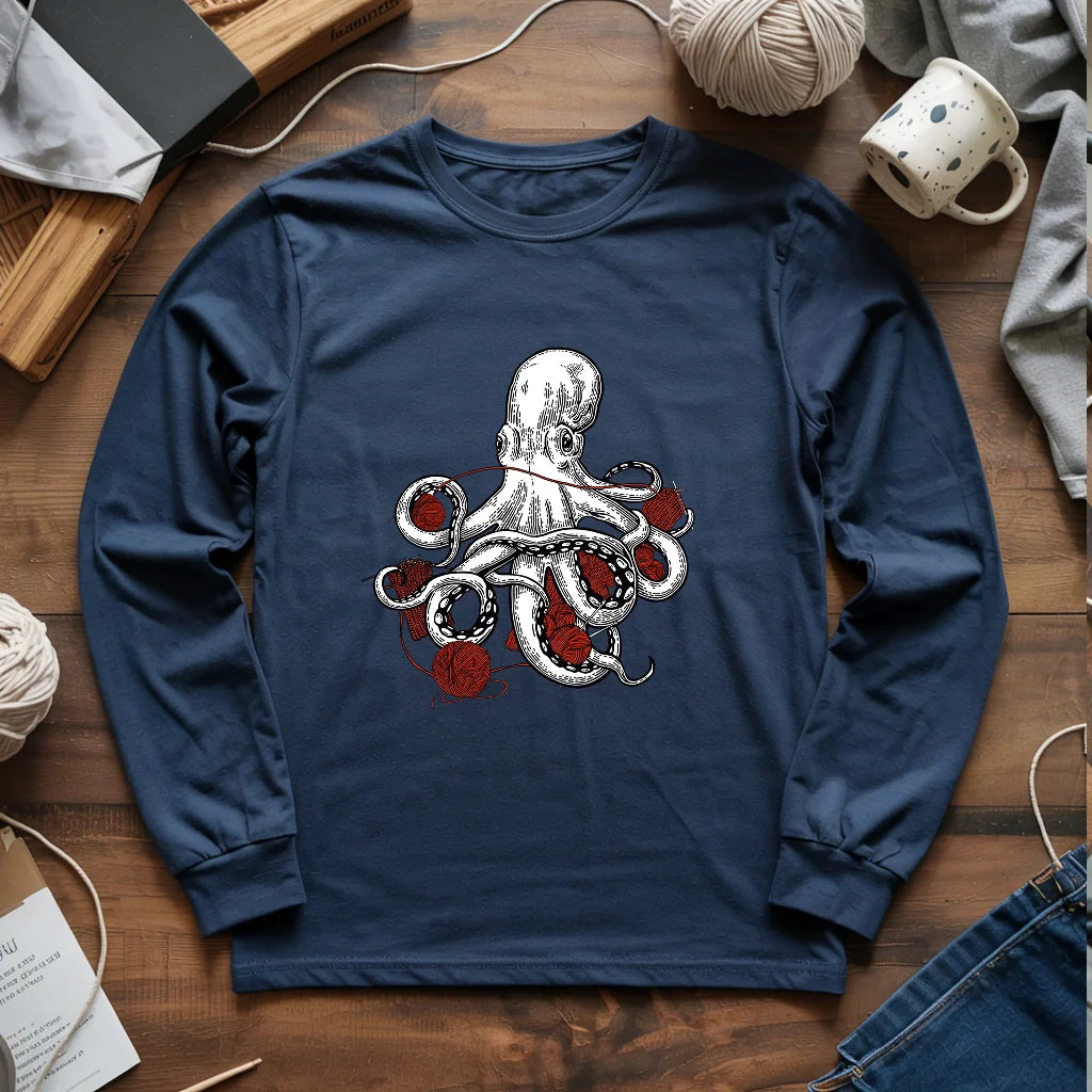 navy CraftopusLongSleeveT shirt