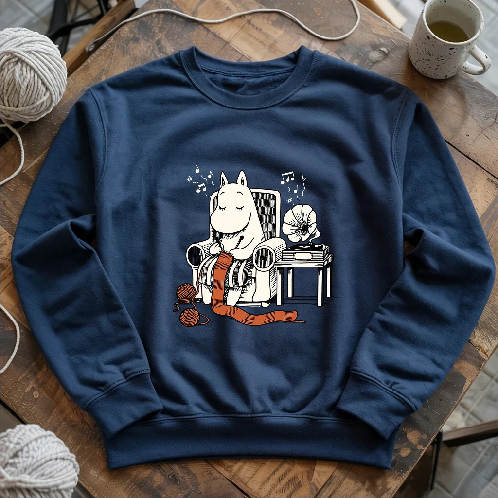 navy TheGentleHippoKnitterSweatshirt
