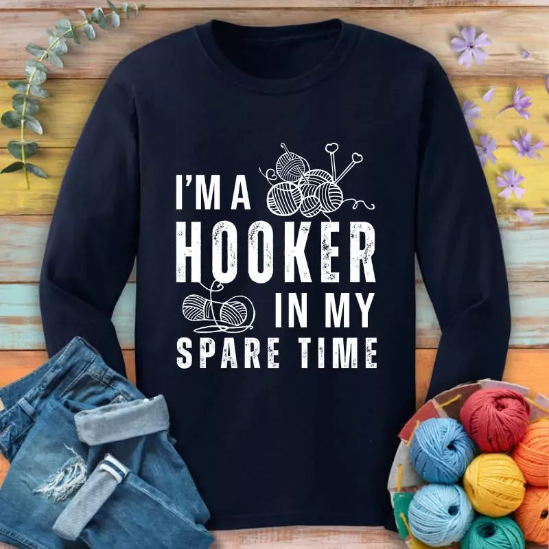 part time hooker long sleeve navy