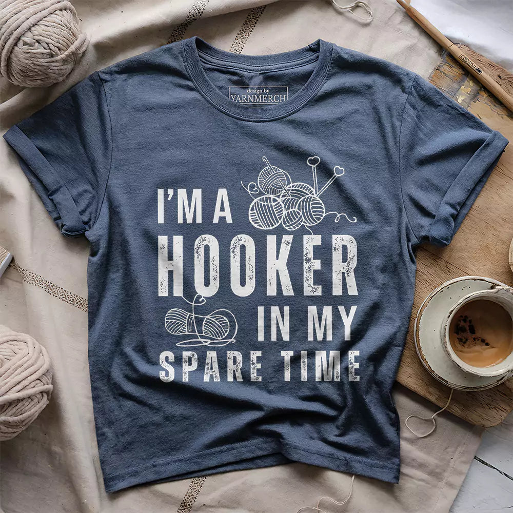 part time hooker t shirt heather navy