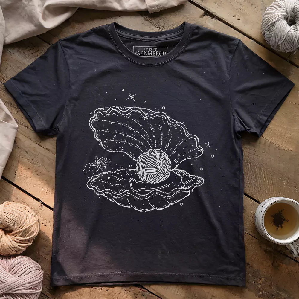 pearl purl t shirt dark grey heather