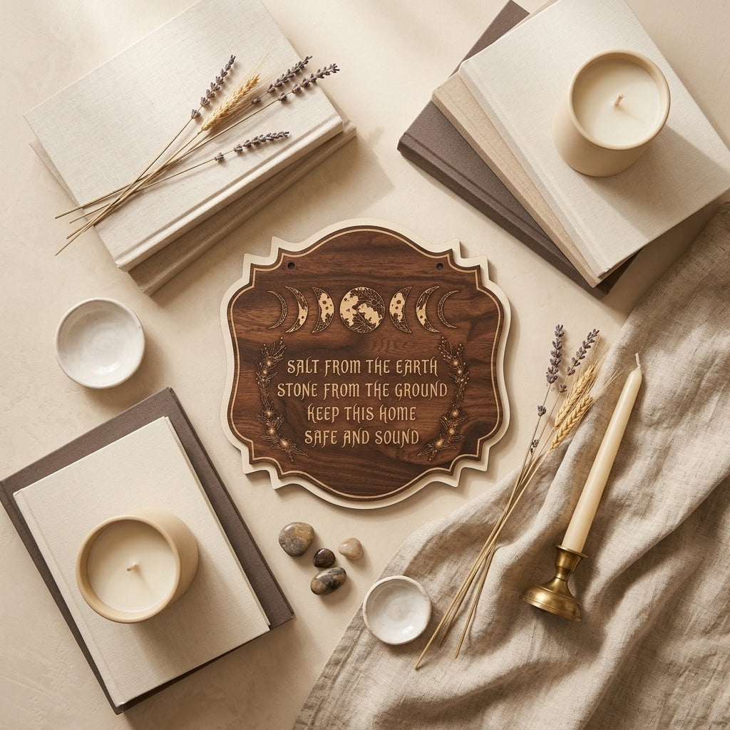 personalized moon phase wooden wall sign lifestyle