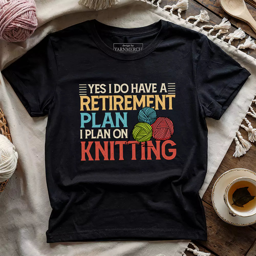 retirement plan t shirt black