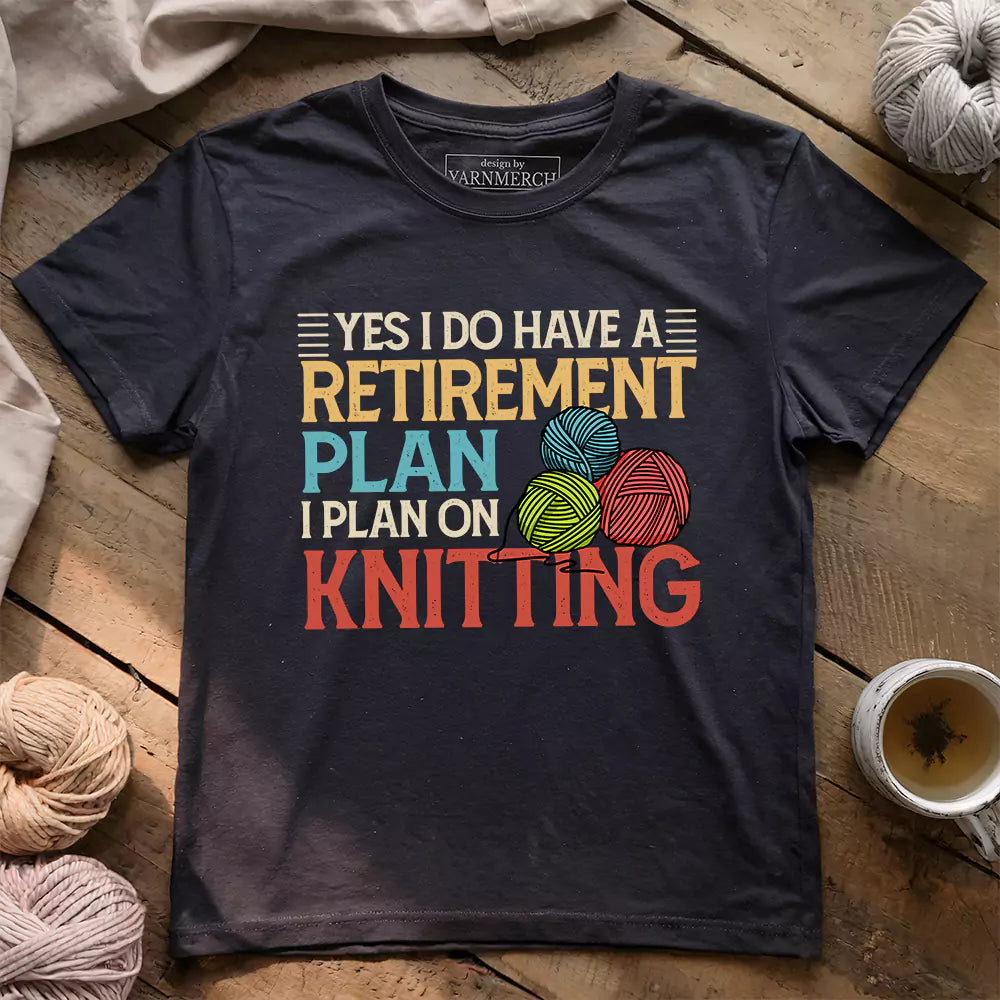 retirement plan t shirt dark grey heather